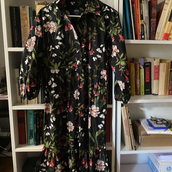 ANTHROPOLOGIE
Maeve The Bettina Tiered Midi Shirt Dress, Black - Picture 4 of 9
